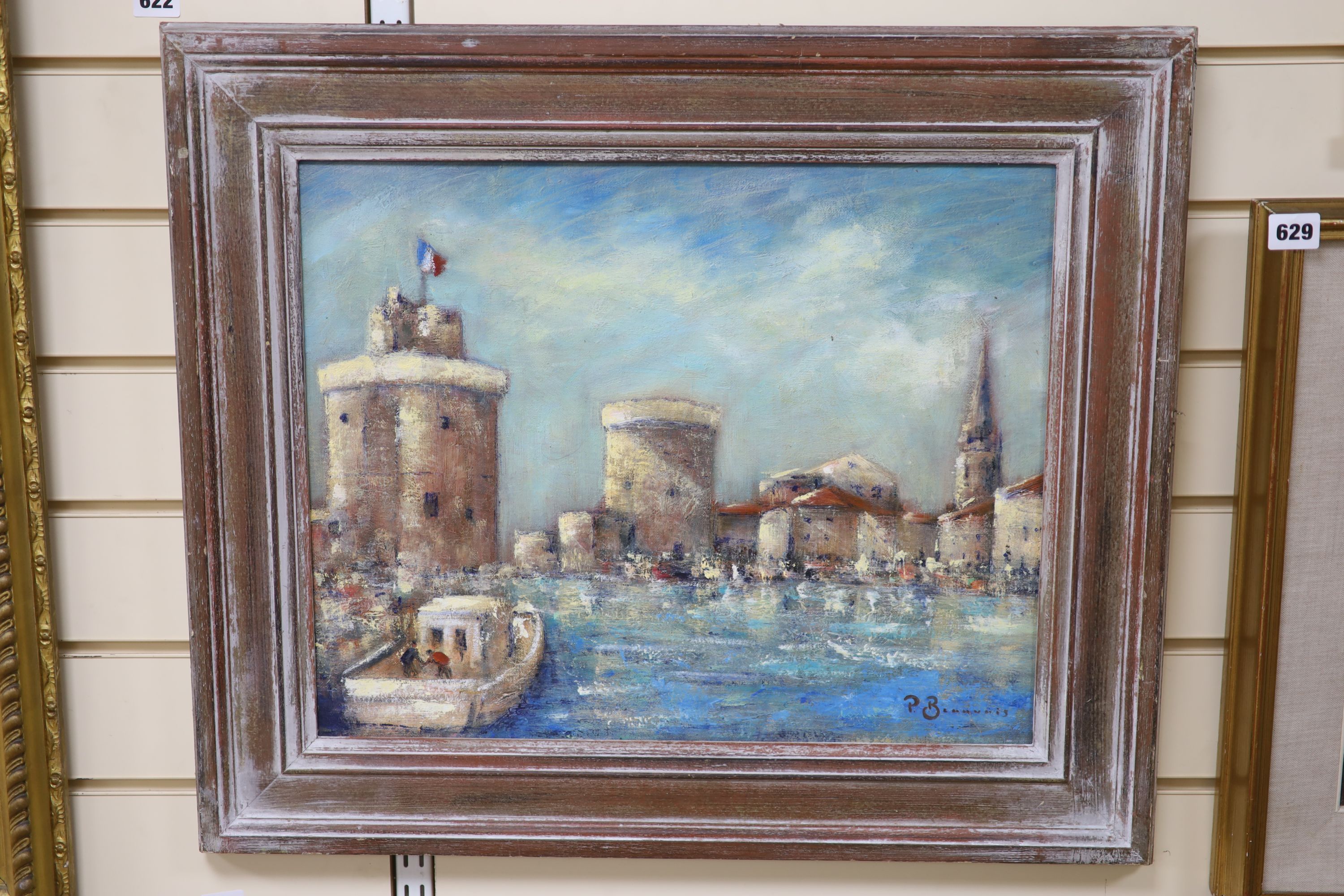 Paul Beauvais (1966-), oil on board, Le Vieux Port, signed, 40 x 50cm